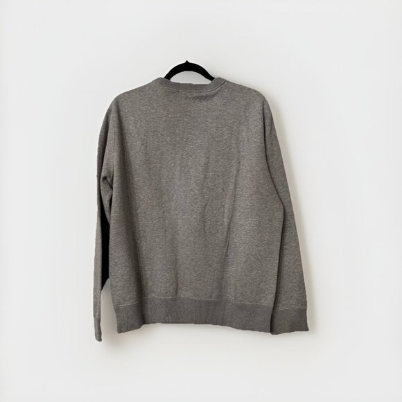 Polo Ralph Lauren Grey Sweatshirt w Polo Bear, Sz Med, Round Neck Casual Comfort - Picture 2 of 4